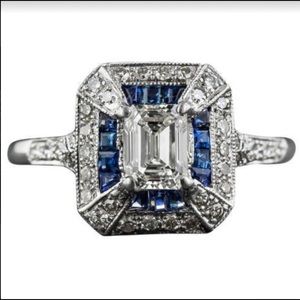 ✅🌹925 Sterling Silver Gemstone Ring.